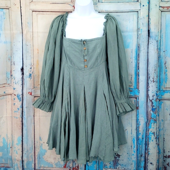 Free People Dresses & Skirts - Free People Long Sleeve Boho Mini Dress